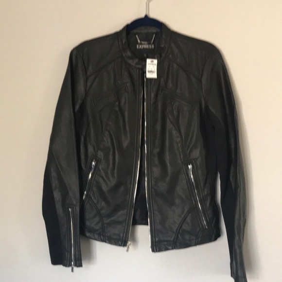 Express Jackets & Blazers - NWT! Express vegan leather Moto jacket